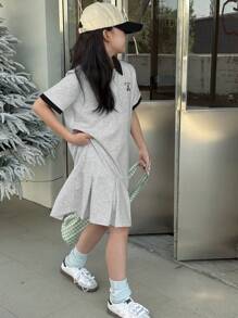 Dazy Kids Tween Girl Tween Girl Fall Dress,Back To School Clothes - Grey - View 7