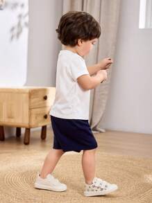 Cozy Pixies 1 Pair Kids Boys' Canvas Casual Sneakers With Hook And Loop, Simple & Versatile, Comfortable For Daily Wear, All Season (Random Pattern)