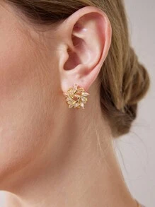 MOTF PREMIUM FASHIONABLE & ELEGANT SILVER-COLOR STAR SPARKLE EARRINGS & NECKLACE JEWELRY SET