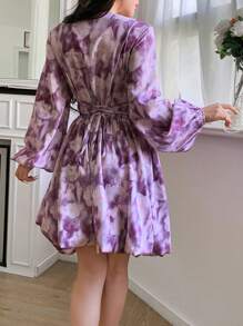 Modelyn Romantic Blooming Floral Print Short Dress, Flower Bud Short For Women - Multicolor - View 6