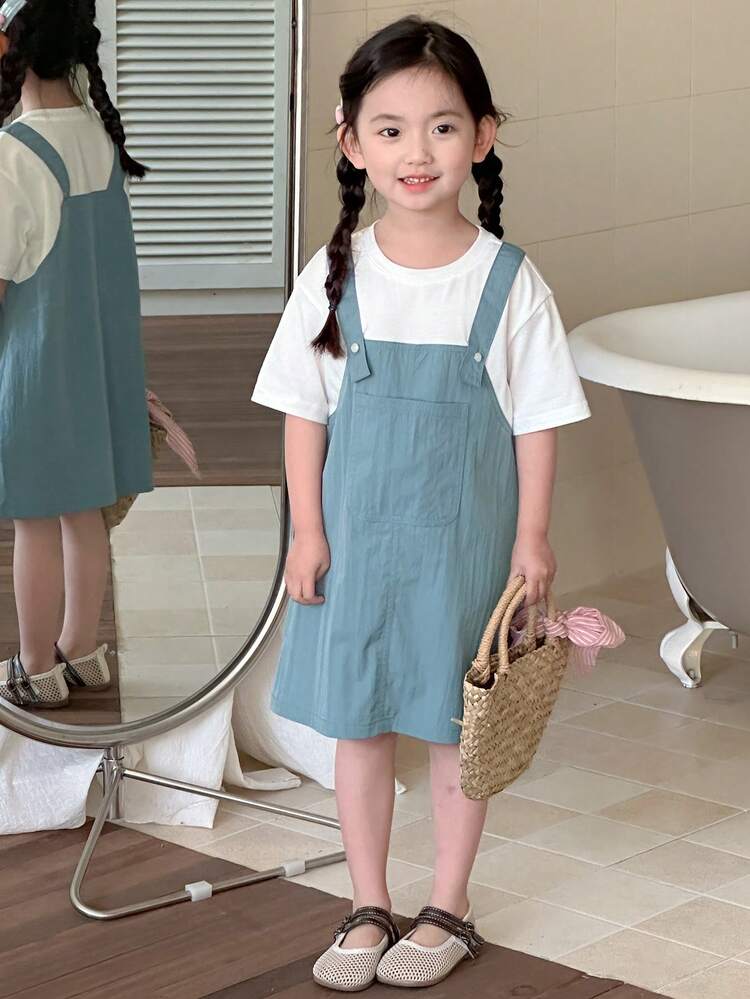 Simple & Fashionable Casual Daily Dress For Young Girls,Girls Summer Outfits