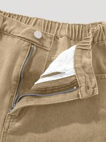 SHEIN Explorewe 青少年男孩破洞优雅迷彩印花校园精神牛仔裤