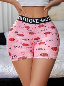 Eraneu Quần short thể thao cạp cao in họa tiết ngụy trang màu tương phản dành cho nữ - Nhiều màu - Xem 2