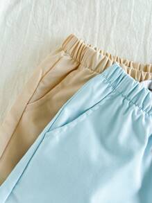 SHEIN 3pcs Young Boy Simple Fashion Casual Daily Shorts Set