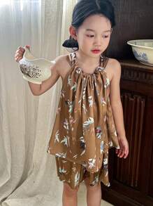 DAZY 2pcs/Set Young Girls Autumn Outfit - Khaki - View 7