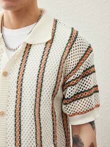Manfinity CasualKnits 男士简约针织毛衣，休闲日常穿着 - 彩色 - 查看 3
