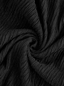 Soleia Women's Round Neck Casual Solid Color Bowknot Split Back Tank Top - Black - View 6