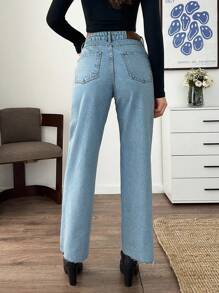 SHEIN JEANS CASUAL DRITTI IN VITA ALTA E ACCORCIATI