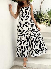 SHEIN Maternity Allover Print Cami Dress, Spring/Summer Dress - Multicolor - View 3
