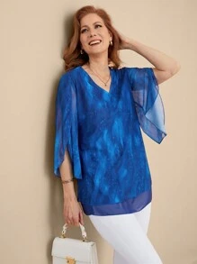 EMERY ROSE Women Casual Floral Print Shirt, Simple & Fashionable For Everyday Wear - Blue - View 6