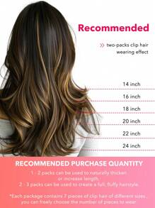 7PCS Straight Clip In Hair Extensions 100% Real Human Hair 14-24 Inch 115G Double Weft Invisible Clip Hair Extensions Remy Natural Human Hair For Women Girls Daily Use - S1B/6/1B - View 6