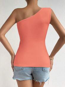 SHEIN Unity Women Solid Color Sleeveless Ruched Camisole - Watermelon Pink - View 2