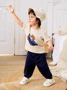 Cozy Pixies 1 par de zapatos planos casuales cómodos y con gráfico de oso blanco, adecuado para actividades al aire libre (patrón aleatorio) - Blanco - Ver 3