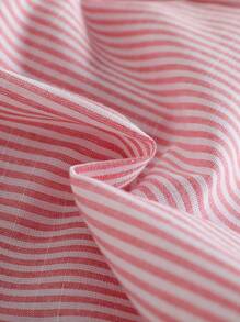 女婴甜美条纹衬衫，采用优质面料制成。条纹图案为宝宝增添时尚可爱的风格，非常适合春夏季节 - 粉色 - 查看 6