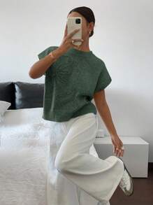 Siren Gaze 女士休闲针织毛衣上衣，简约时尚，适合日常穿着