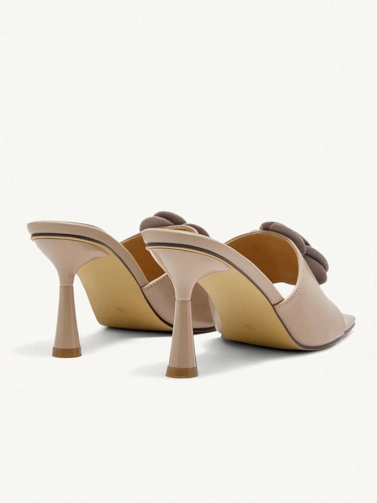 CUCCOO CHICEST Women's Classic Camellia Flower Pointed Toe Stiletto Heel Romantic Elegant Pumps, PU Leather High Heels Sandals For Afternoon Tea, Date, Party, Gathering Spring Shoes Spring Break Easter Prom Heels