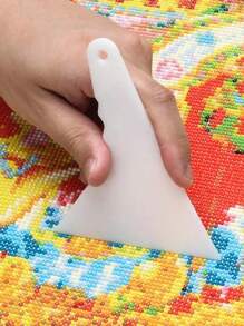 1 set Kit de pintura de diamantes 5D para adultos - Juego de manualidades DIY completo con herramientas multifuncionales, caja de bordado, bolígrafo ajustable, accesorios de precisión y solución de almacenamiento, material de plástico que incluye bolígrafo de punta de diamante, pinzas, pegamento y bandeja de plástico, etc. Adecuado para regalo de manualidades DIY para adultos.