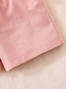 Souflis Souflis 2 件装女婴粉色优雅华丽可爱休闲装，春夏 - 粉色 - 查看 5