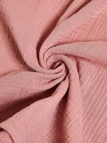 SHEIN LUNE Women Crew Neck Sleeveless Textured Camisole Top + Elastic Waist Double Pocket Casual Pants,Two Pieces Summer Set - Dusty Pink - View 7