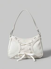 ROMWE Kawaii 芭蕾风格紧身胸衣包，配白色蝴蝶结，非常适合情人节约会和日常通勤