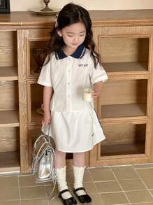 DAZY 2pcs/Set Young Girls Autumn Outfits - White - View 7