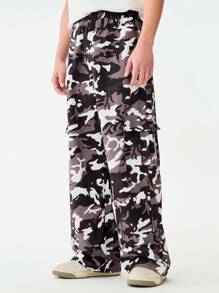 SHEIN Spring And Summer Oversize Popular Camouflage Pants, Snug Fit And Versatile - Multicolor - View 2