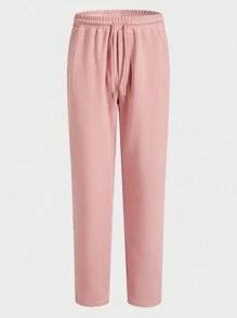 Manfinity VCAY 2pcs Fitted Single-Breasted Collar Casual Suit Set, Suitable For Everyday Wear - Baby Pink - View 5