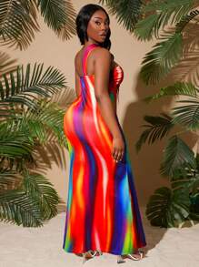 SHEIN SXY Vestido de talla grande para mujer con un hombro asimétrico, tubo superior con volantes de sirena, adecuado para uso diario, vacaciones en la playa, citas, fiestas de soltera, luce lindo, casual, para ir de compras, ropa de calle, salidas, fácil de combinar y estiliza la figura, resalta el Body