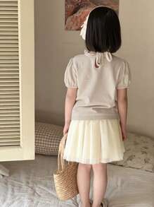 DAZY 2ชิ้น ชุดหญิงสาวสำหรับใส่ในช่วงใบไม้ร่วง - สีแอปริคอท - ดู 6