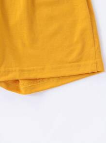 2pcs Young Boy Casual Minimalist Short Sleeve T-Shirt And Shorts Set, Everyday Wear - Multicolor - View 6