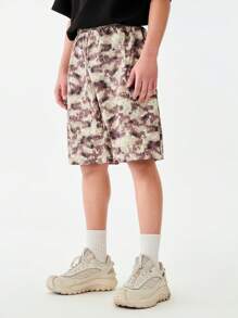 SHEIN Oversized beliebte Camouflage Shorts für Frühling und Sommer, eng anliegend und länger, vielseitig einsetzbar, ein Muss für die Straße - Verschiedenfarbig - Übersicht 3