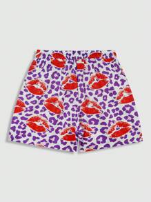 ROMWE MEN Street Life 2pcs Men's Street Portrait Print Short Sleeve T-Shirt And Shorts Set, Suitable For Everyday Wear In Spring/Summer - White - View 6