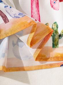 Young Girl' Cute Animal Print Strap Sleeveless Dress, Spring/Summer