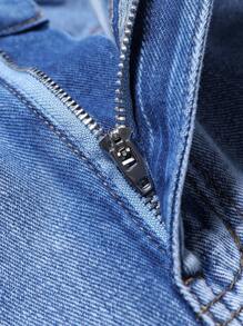 Teenage Boys' New Applique Patchwork Ripped Skinny Fit Distressed Denim Jeans - Light Wash - View 4