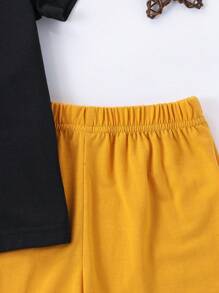 2pcs Young Boy Casual Minimalist Short Sleeve T-Shirt And Shorts Set, Everyday Wear - Multicolor - View 7