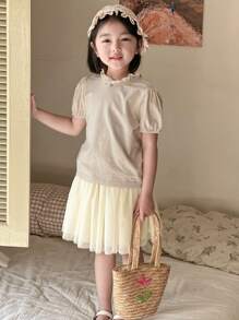 DAZY 2ชิ้น ชุดหญิงสาวสำหรับใส่ในช่วงใบไม้ร่วง - สีแอปริคอท - ดู 7