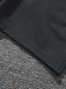 Manfinity Hypemode Men's Solid Color Front Tie Pocket Casual Shorts, Daily Wear, Casual - Dark Grey - View 6