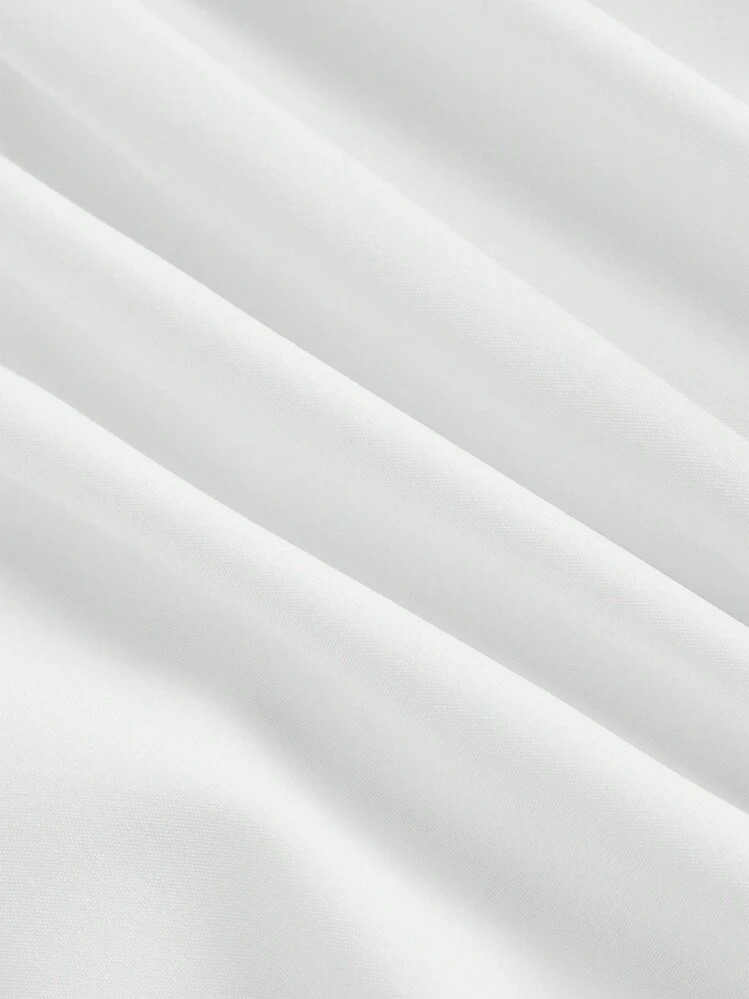 SHEIN MOD ワンショルダー フリル 飾り付きウエスト ホワイト リゾートドレス、ボヘミアンドレス、バレンタインデードレス、ブランチドレス、春デートドレス、レディースハワイアンウェア、ビーチバケーションウェア - ホワイト - 見る 4