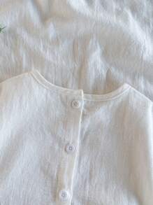 Vintaside Kids 2pcs Baby Boy Colorblock Round Neck Short Sleeve Top And Shorts Set, For Daily Wear - Apricot - View 8