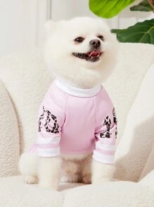 PETSIN 1pc Pet Cat/Dog Fashionable No.10 Leopard Print T-Shirt, Breathable & Comfortable Pet Clothing - Multicolor - View 4