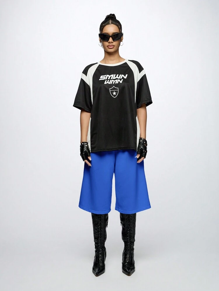 SUMWON WOMEN High-Rise Moisture-Wicking Athleisure Shorts