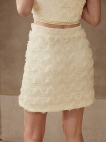 MOTF PREMIUM 贴花撞色绑带裙