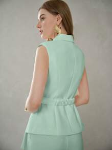 MOTF PREMIUM ÁO GIÉT VẢI ĐỈNH VAI KHÔNG ĐỐI XỨNG - màu xanh lá - Xem 6