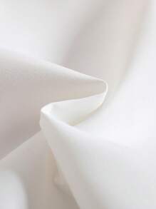 SHEIN Young Girl Solid Color Elegant 3D Bow Ruffle Short Sleeve Shirt, Suitable For Multiple Occasions - White - View 4