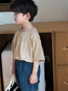 Dazy Kids Young Boy T-Shirt, Fall Clothing,Back To School Clothes - Beige - View 7