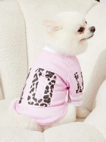 PETSIN 1pc Pet Cat/Dog Fashionable No.10 Leopard Print T-Shirt, Breathable & Comfortable Pet Clothing - Multicolor - View 2