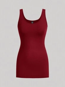 SHEIN Essnce 3pcs/Set Women Long Knit Sleeveless Sweater Top In Multi-Colors - Burgundy - View 8