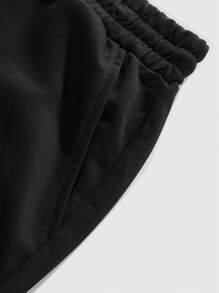 ROMWE MEN Men's Anime Print Drawstring Hooded Sweatshirt - Multicolor - View 3