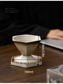 Cirelle 1 件大容量北欧复古风格高审美 IG 值得下午茶拿铁陶瓷咖啡杯，家用饮水杯，节日礼物，生日祝福，派对用品，送给朋友、父母、家居装饰、办公室装饰、拉玛桌装饰的完美礼物