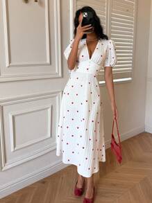 Serisse Váy trắng ngày lễ tình nhân cho phụ nữ Váy cho phụ nữ Váy mùa hè thanh lịch cho phụ nữ Váy áo choàng thanh lịch Váy dài cho phụ nữ Váy thường ngày - trắng - Xem 4